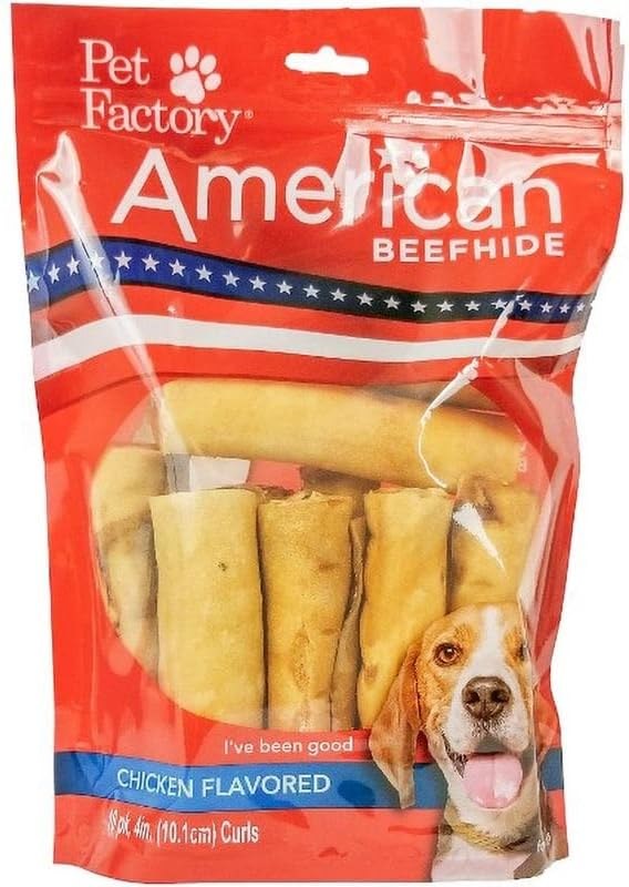 Pet Factory American Beefhide Rolls, 4 to 10 Inch