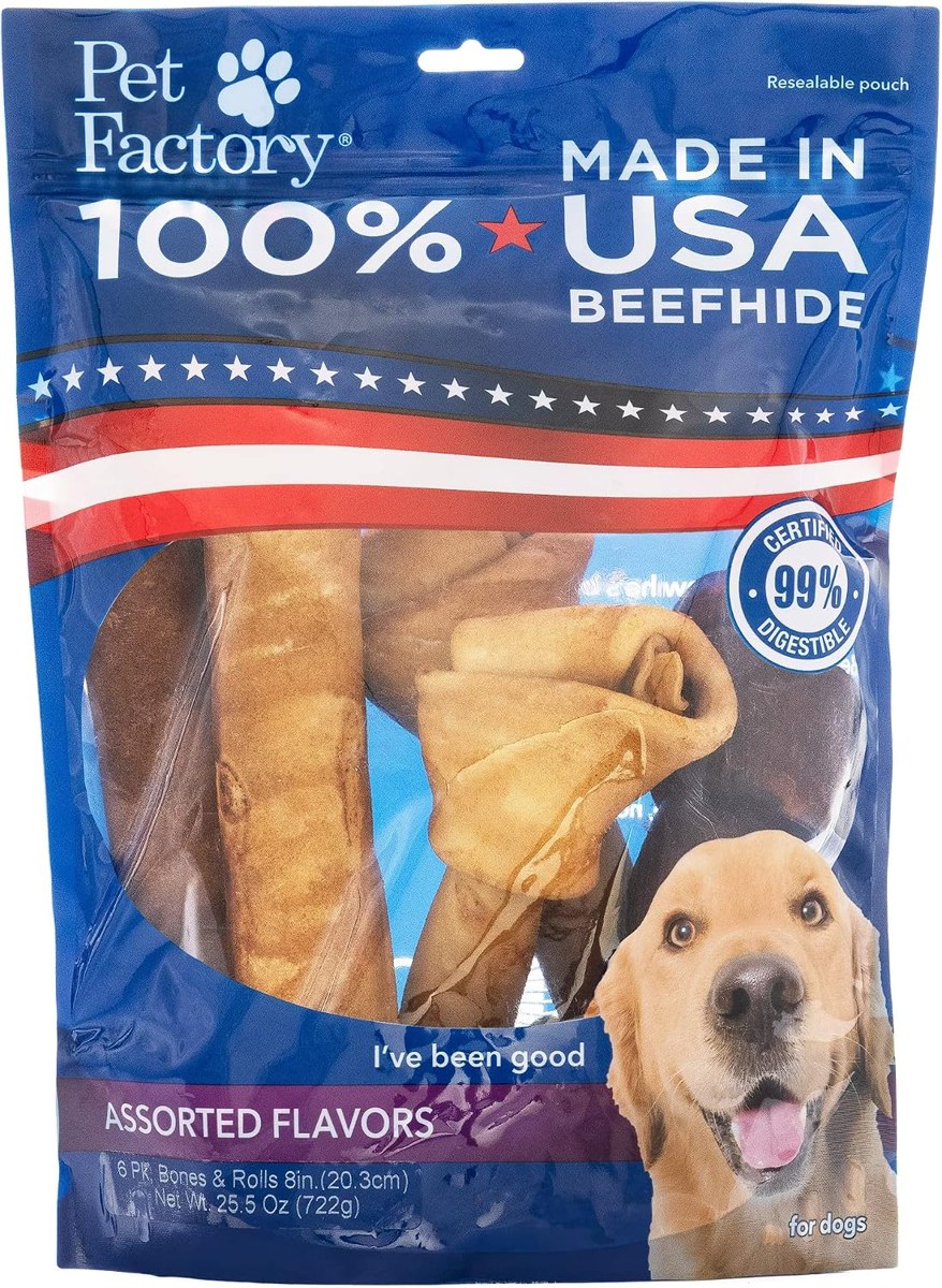 Pet Factory Assorted Bones & Rolls, 8–9 Inch
