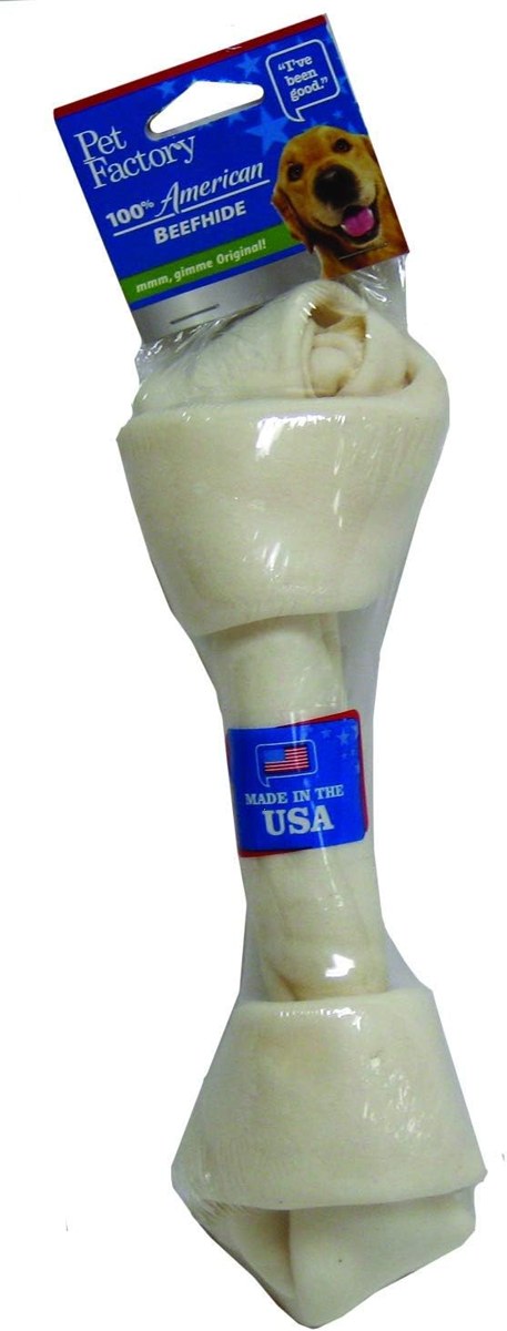 Pet Factory 9–10 Inch Knotted Beefhide Bone